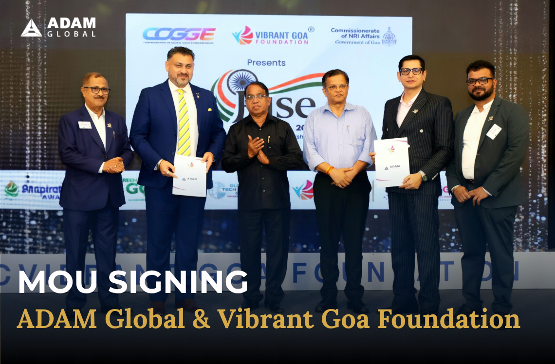 MoU signing between ADAM Global and Vibrant Goa Foundation